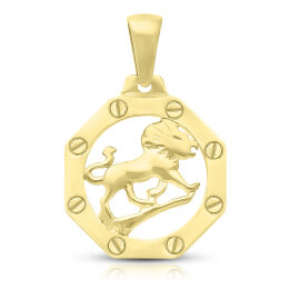 Zawieszka złota 585 znak zodiaku Lew